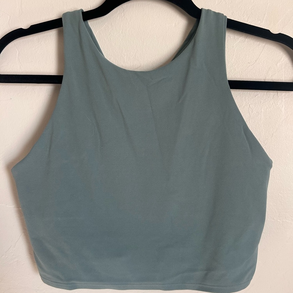 Athleta Conscious Crop in Sage Green Top